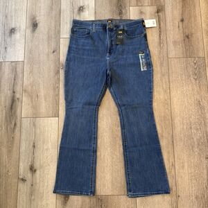 NEW LEE Jeans Ultra Lux Bootcut High Rise Women's 18 Short Blue Jeans #931 NWT